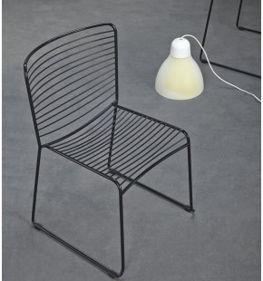 Dining Chair in Industrial Wire Metal (2 Pcs)
