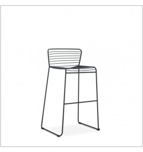Bar Stool in Industrial Wire Metal (2 Pcs)