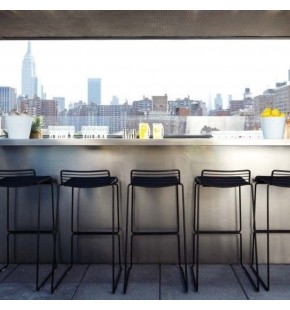 Bar Stool in Industrial Wire Metal (2 Pcs)