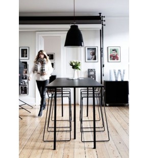 Bar Stool in Industrial Wire Metal (2 Pcs)
