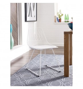 Dining Chair in Industrial Wire Metal (2 Pcs)