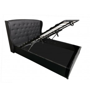 Upholstered Bed with Gas Lift Storage and LED Light fitted into the Headboard