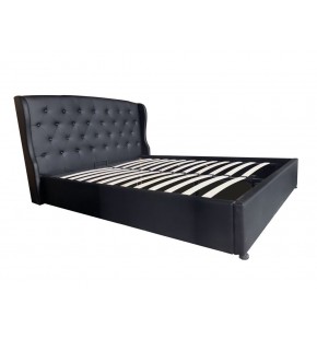 Upholstered Bed with Gas Lift Storage and LED Light fitted into the Headboard