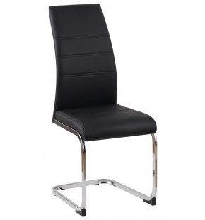 Florida Cantilever Dining Chair with Chrome Frame PU Cover