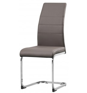 Florida Cantilever Dining Chair with Chrome Frame PU Cover