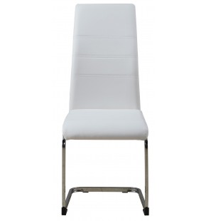 Florida Cantilever Dining Chair with Chrome Frame PU Cover