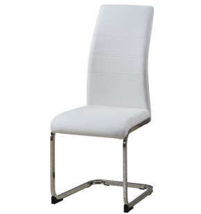 Florida Cantilever Dining Chair with Chrome Frame PU Cover
