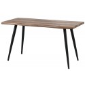 Dining Table Natural Edge 140*70cm Laminated Veneer with Four Legs