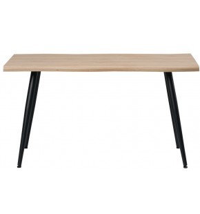 Dining Table Natural Edge 140*70cm Laminated Veneer with Four Legs