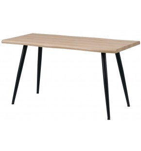 Dining Table Natural Edge 140*70cm Laminated Veneer with Four Legs