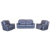 Diamond Leather 3 Seater with electric Recliners