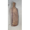 Acacia Wooden Serving Board with Sauce Holder 15x35cm  1.5cm Thick