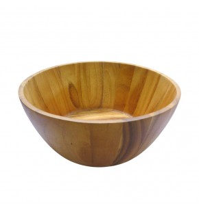 Wooden Serving Bowl D9x4"