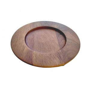 Wooden Plate with wide rim D12"