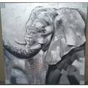 80X80cm 100% Oil Painting - Elephant