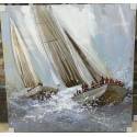 100X100cm 100% Oil Painting - Yachting regatta