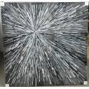 100X100cm 100% Oil Painting - Abstract black and white