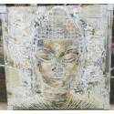 80X80cm 100% Oil Painting - Buddha Head